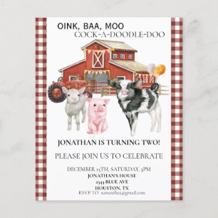 Koe Waterverf  van het Boerderij op de geboorte Pi