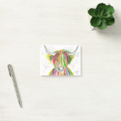 Koe waterverf van regenbooghoogland post-it® notes (Kantoor)