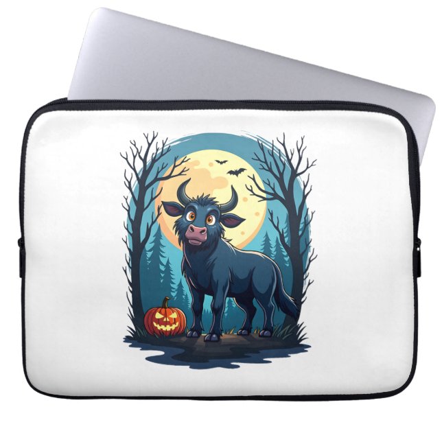 Koe weerwolftransformatie laptop sleeve (Voorkant)