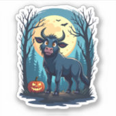 Koe weerwolftransformatie sticker (Voorkant)