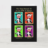 Koe Wenkbrauwen Grappige Verjaardag Kaart (Voorkant)