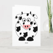 Koe Wenskaart Kaart (Achterkant)