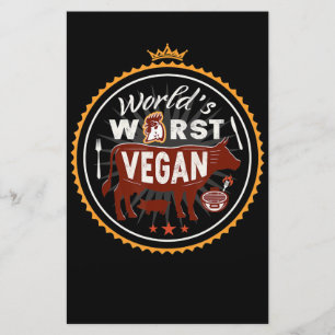 Koe werelden slechtste Vegan Vat BBQ Briefpapier