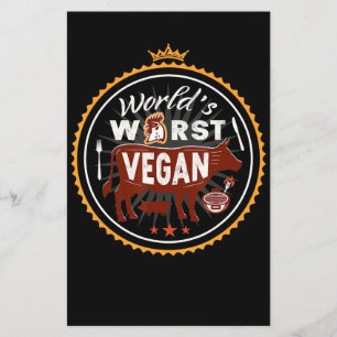 Koe werelden slechtste Vegan Vat BBQ Flyer