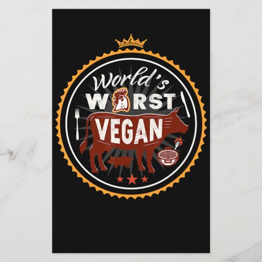 Koe werelden slechtste Vegan Vat BBQ Flyer (Voorkant)