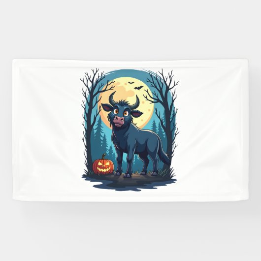 Koe Werewolf Transformatie Spandoek (Horizontaal)