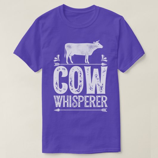 Koe Whisperer Funny Farming Boerderij Gifts for Fa T-shirt (Design voorkant)