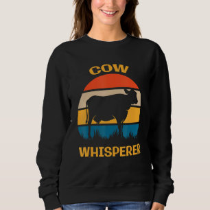 Koe Whisperer Koe Farmer Retro Sunset Trui