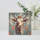  Koe William Morris geïnspireerd door Floral (Staand voorkant)