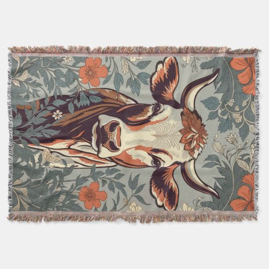  Koe William Morris geïnspireerd door Floral Deken (Voorkant)