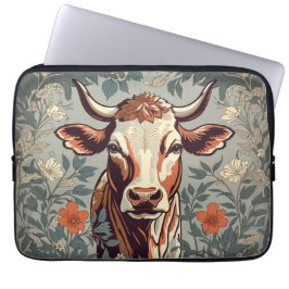  Koe William Morris geïnspireerd door Floral Laptop Sleeve