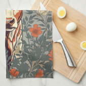  Koe William Morris geïnspireerd door Floral Theedoek (Quarter Fold)