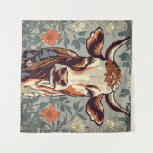  Koe William Morris geïnspireerd door Floral Wandkleed (Voorkant (horizontaal))