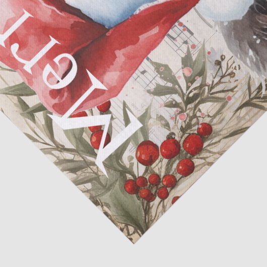 Koe WinterkerstWaterverf Tissuepapier (Detail)