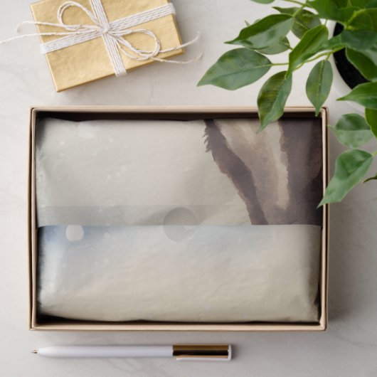 Koe WinterkerstWaterverf Tissuepapier (Geschenk)