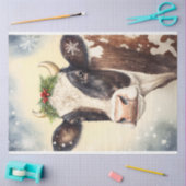 Koe WinterkerstWaterverf Tissuepapier (Craft)