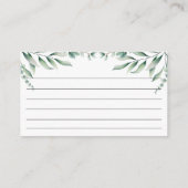 Koe Wisdom Eucalyptus Baby shower Informatiekaartje (Achterkant)