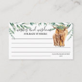 Koe Wisdom Eucalyptus Baby shower Informatiekaartje (Voorkant)