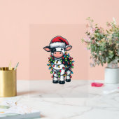 Koe Xmas Outfit Schattigee Santa Koe Acryl Bord (Huwelijk)