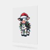 Koe Xmas Outfit Schattigee Santa Koe Acryl Bord (Hoek)