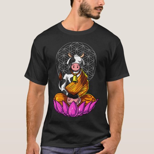 Koe Zen-meditatie T-shirt (Voorkant)