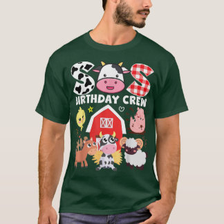 Koe Zisdag Bemanningsthema Boerderijen Birthday T-shirt