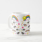 Koe zon regenboog Mok (Voorkant links)