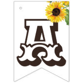 Koe Zonnebloem Baby Q Barbecue Bunting Flags Vlaggetjes (Derde vlag)