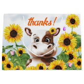 Koe Zonnebloem Boerderij Dank u Groot Cadeauzakje (Voorkant)