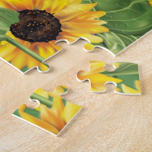 Koe Zonnebloem Boerderij Legpuzzel (Zijkant)