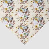 Koe Zonnebloem Boerderij Tissuepapier (Detail)