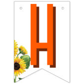 Koe zonnebloem Happy Birthday Vlaggetjes (Tweede vlag)