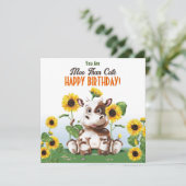 Koe Zonnebloem Kinderen van Birthday (Staand voorkant)