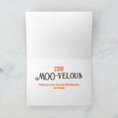 Koe Zonnebloem Kinderen van Birthday Kaart (Binnen)