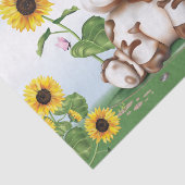 Koe Zonnebloem Tissuepapier (Detail)