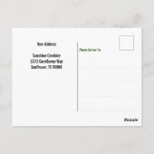 Koe Zonnebloem Wijziging adres Briefkaart (Achterkant)
