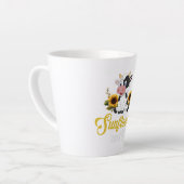 Koe zonnebloemen latte mok (Linkerhoek)