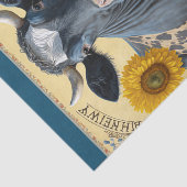 Koe zonnebloemen tissuepapier (Detail)