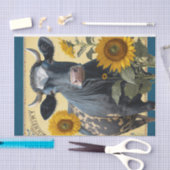 Koe zonnebloemen tissuepapier (Craft)