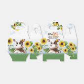 Koe Zonnebloemmeisje Eerste verjaardag Bedankdoosjes (Uitgevouwen)