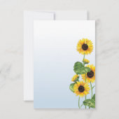 Koe Zonnebloemmeisje Eerste verjaardag Bedankkaart (Achterkant)