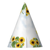 Koe Zonnebloemmeisje Eerste verjaardag Feesthoedjes (Achterkant)