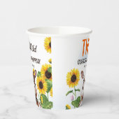 Koe Zonnebloemmeisje Tweede verjaardag Papieren Bekers (Links)