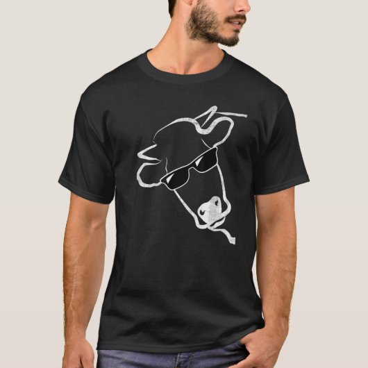 Koe Zonnebril Idee T-shirt (Voorkant)
