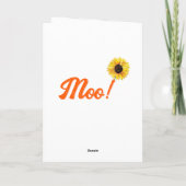 Koe Zonneschijn Grappige Verjaardag Kaart (Achterkant)
