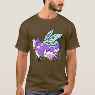 Koe Zware Natuur Vloeibare katoenkerkorrel T-shirt
