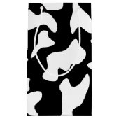 Koe zwart afdrukken wit klein cadeauzakje (Voorkant)