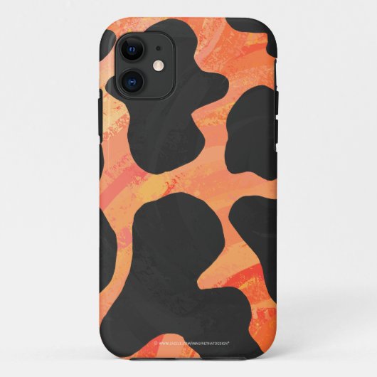 Koe, zwart en Oranje afdrukken Case-Mate iPhone Case (Achterkant)