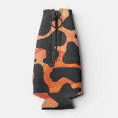 Koe, zwart en Oranje afdrukken Flesjeskoeler (Achterkant)