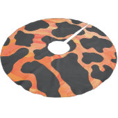 Koe, zwart en Oranje afdrukken Kerstboom Rok (Gekanteld)